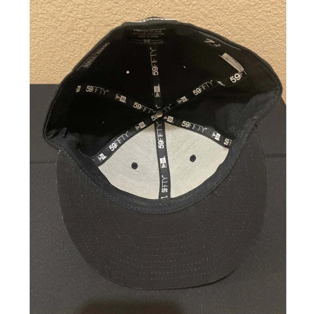 New Era x Hall of Fame 59FIFTY Fitted Hat Black Silver Glitter Fame 7 1/4 Cap